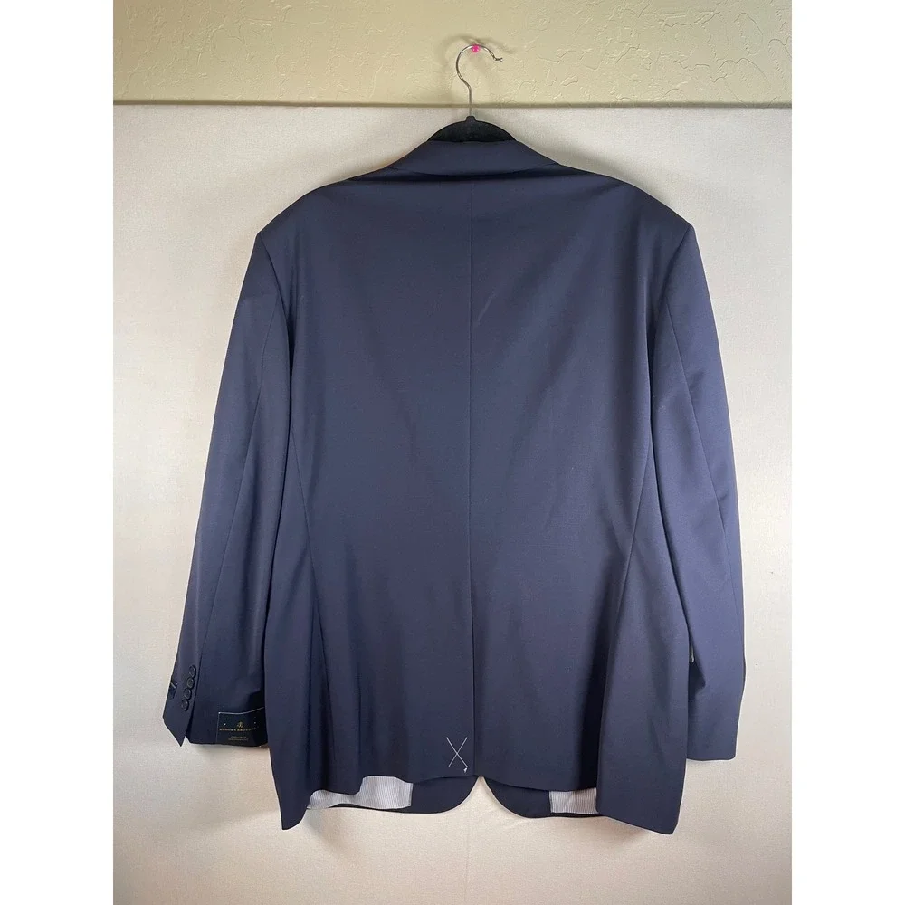 Brooks Brothers Explorer Madison Fit Navy Blue Wool Blend Blazer Jacket 46 REG
